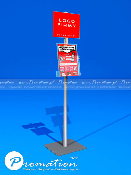 Stojak informacyjny A4 z kieszenią na ulotki A4 — zdjęcie produktu