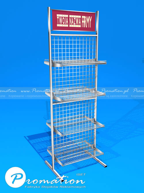 Stojak z półkami dwustronny — zdjęcie produktu