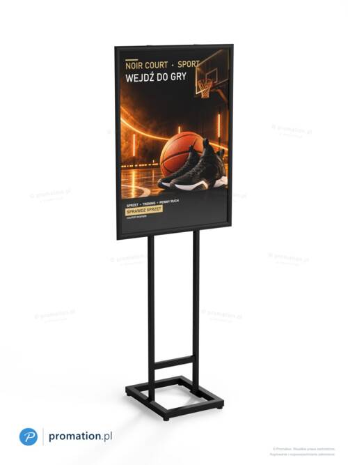 Czarny stojak na plakat A1 — zdjęcie produktu