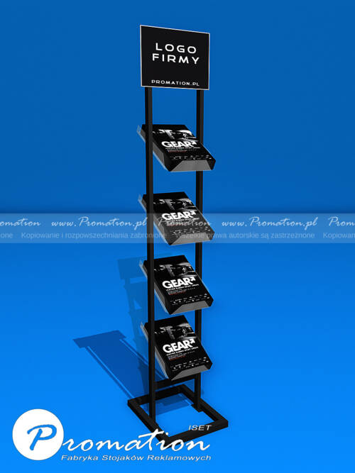 Czarny stand na foldery A4 — zdjęcie produktu