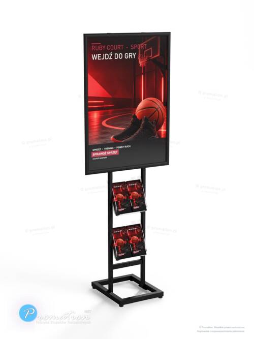 Czarny stand na plakat A1 i DL — zdjęcie produktu