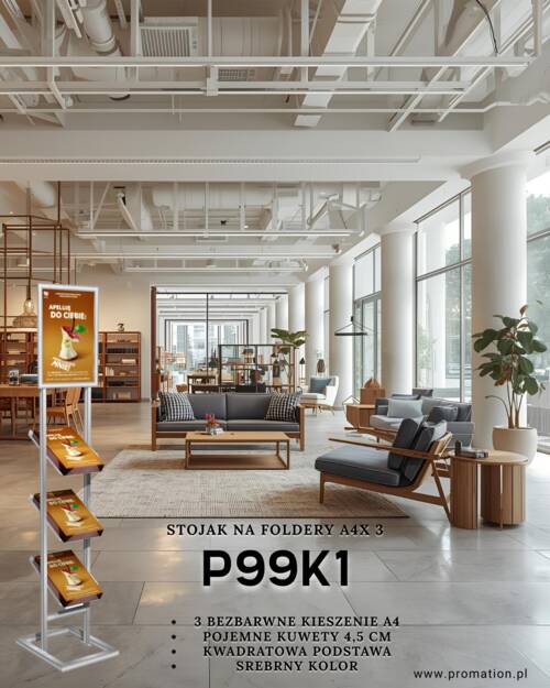 Stojak na ulotki A4 x 3 - Plakat A3 — zdjęcie produktu