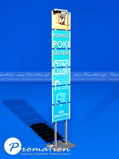 Stojak informacyjny z wymienną grafiką — zdjęcie produktu