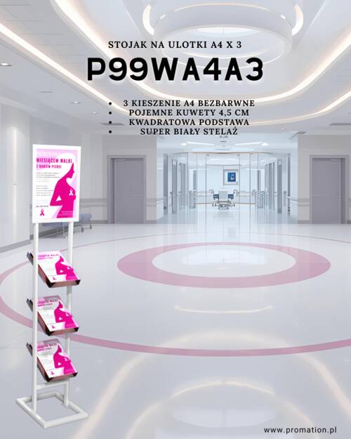 Biały ekspozytor na A4 — zdjęcie produktu
