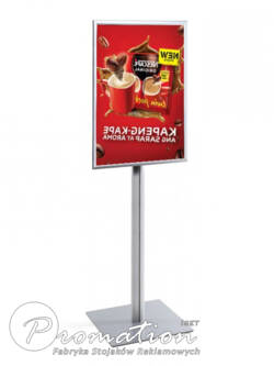 Aluminiowy stojak HQ z pionową ramą na plakat A1 i stalową podstawą