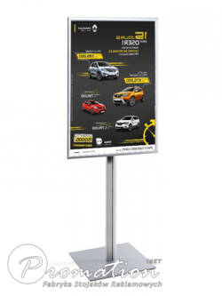 Aluminiowy stojak HQ z pionową ramą na plakat B1