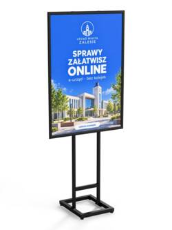 Czarny stojak na plakat B1