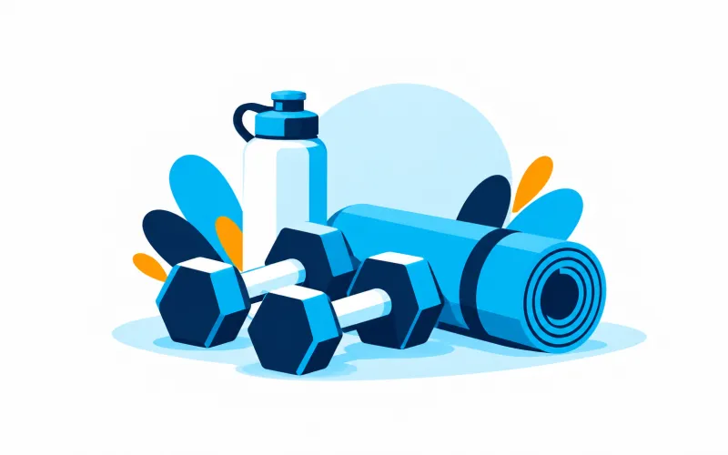 Fitness i sport – ilustracja poradnika